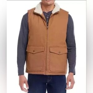WP Weatherproof Men's Workwear Vest Harvest Tan/Natural Sherpa